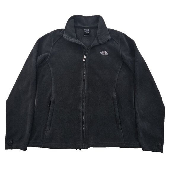 The North Face Fleece Jacket Women’s Size Large Black Full Zip Sweater EUC - Picture 1 of 16